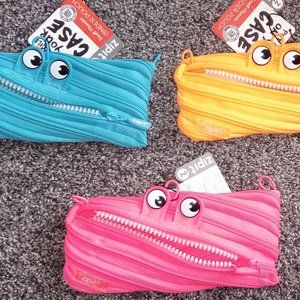 Set of 3 Zipit Small monster Binder pouches